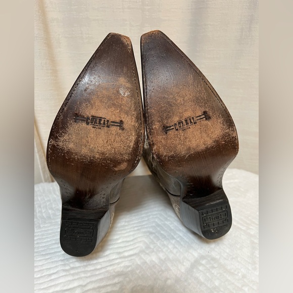 Corral Cowgirl Boots Pre-Owned by me Size Women’s 10 Brown Embroidered Leather - Picture 8 of 12